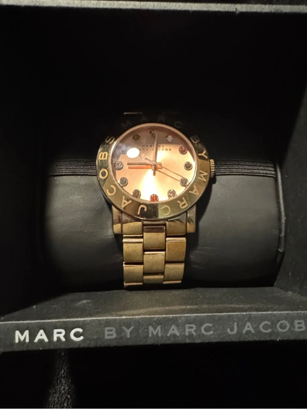 Marc by Marc Jacobs Rose Gold Tone Women's Bracelet Watch with Crystal Markers